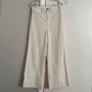Madewell wide leg crop corduroy pants 24T